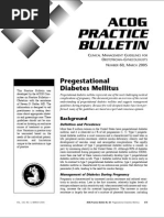 60-2005- Pregestational Diabetes Mellitus