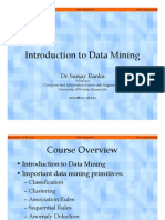 Introduction to Data Mining - Dr Sanjay Ranka