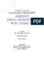 Prinsip-Prinsip Aqidah Ahlu Sunnah Wal Jamaah