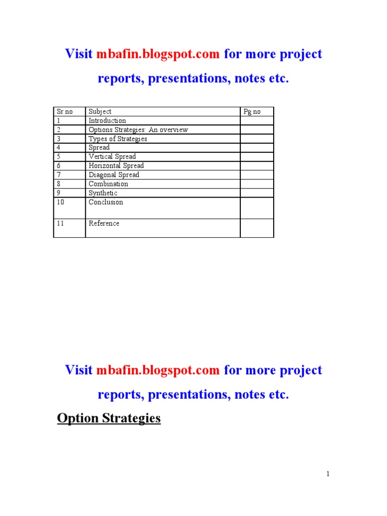 Comprehensive Options Strategies Guide | PDF | Option (Finance) | Put ...