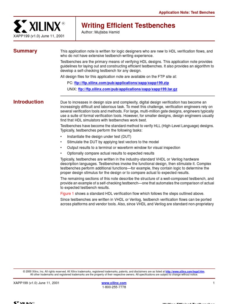 Writing Test Bench | PDF | Hardware Description Language | Vhdl