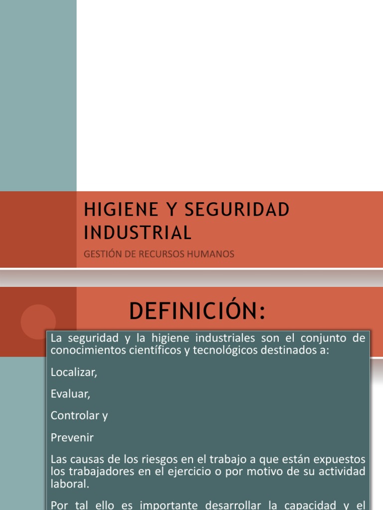 Higiene y Seguridad Industrial (WS) | PDF | Ciencias de la Salud ...