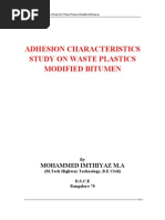 Waste Plastic Modified Bitumin