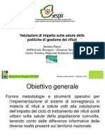 Valutazioni di impatto sulla salute delle politiche di gestione dei rifiuti - Andrea Ranzi 