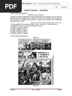 Exercícios Tempos Verbais 1 7 Ano