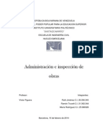 Administracion e Inspeccion de Obras