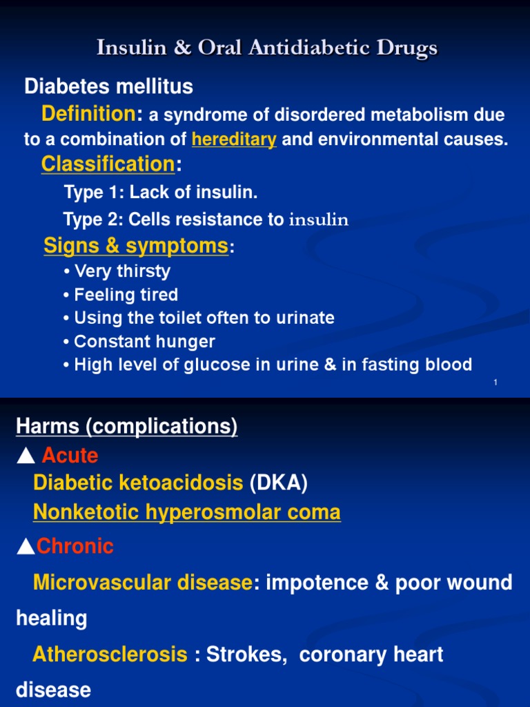 Insulin And Oral Antidiabetics Insulin Diabetes Mellitus