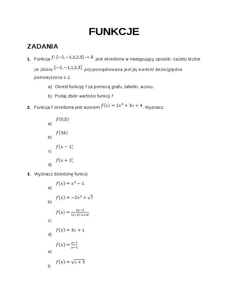 Funkcje Wymierne Sprawdzian Nowa Era Pdf