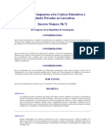 Decreto 58-71 Exencion de Colegios y Entidades Privadas No Lucrativas