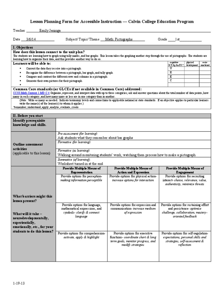 Pictograph Lesson Plan | PDF | Cybernetics | Sharing