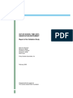 OST Observation Instrument Report of the Validation Study