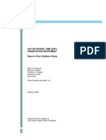 OST Observation Instrument Report of The Validation Study