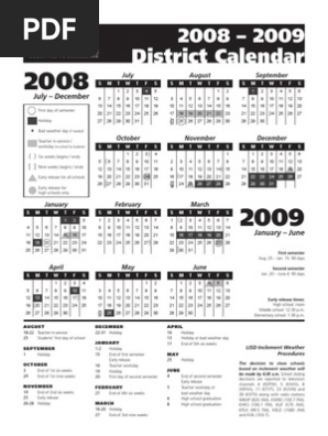 District Calendar | PDF | Academic Term | American Radio