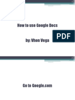 Vhon - Vega - How To Use Google Docs