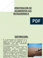 Administracion de Medicamentos Via Intradermica