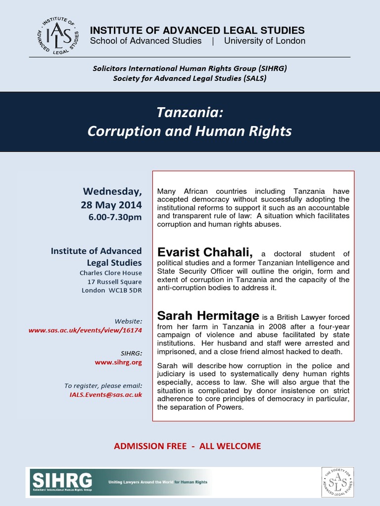 Tanzania Corruption And Human Rights - 