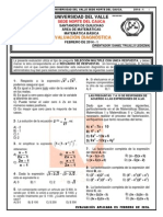 Evalución Diagnóstica Matemática Básica Contaduría Universidad Del Valle 2014-1