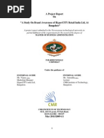 Download  Study On Brand Awareness of HyperCITY Retail India Ltdali Project Report by Anil Sharma SN224590148 doc pdf