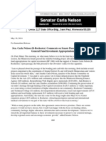 Sen. Carla Nelson (R-Rochester) Comments On Senate Passage of Bonding and General Fund Investment Appropriations