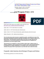 Biological Weapons FAQ v. 0.51: Frequently Asked Questions About Biological Weapons and Defense