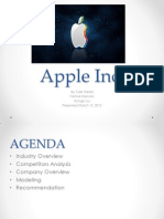 Apple Inc.: By: Tyler Haida Frankie Damian Honglu Liu Presented March 13, 2012