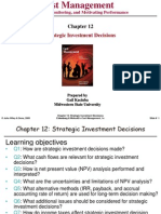 Strategic Investment Decisions: Measuring, Monitoring, and Motivating Performance