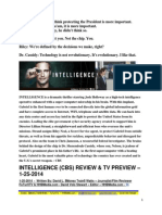 Intelligence (CBS) Review & TV Preview - FuTurXTV & HHBMedia - Com - 1-25-2014
