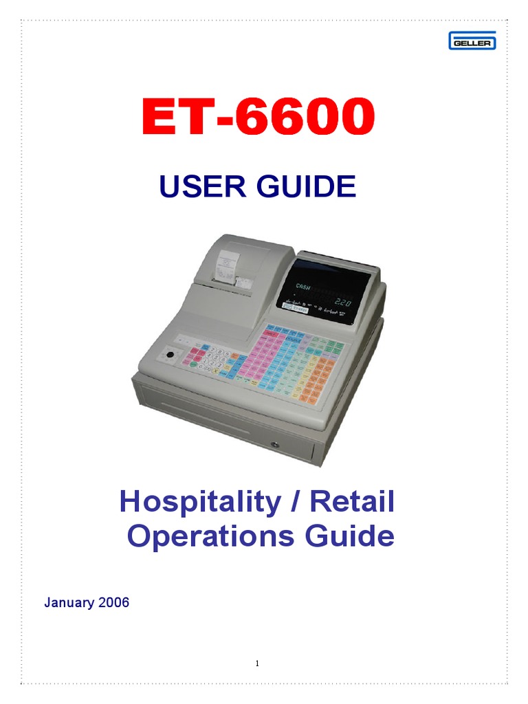 Geller Et 6600 Instruction Manual