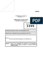 Iniciativa Ley de Servicio Civil Guatemala Registro3395