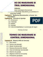 Curs Tolerante Si Control Dimensional