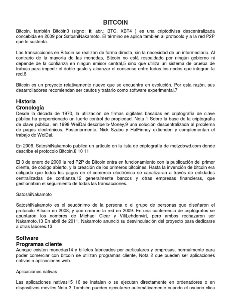 Investigacion De Bitcoin - 
