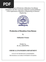 Download SUDHANSHU-Project Report of Production of Butadiene From Butane by Dipesh Puri SN224654258 doc pdf