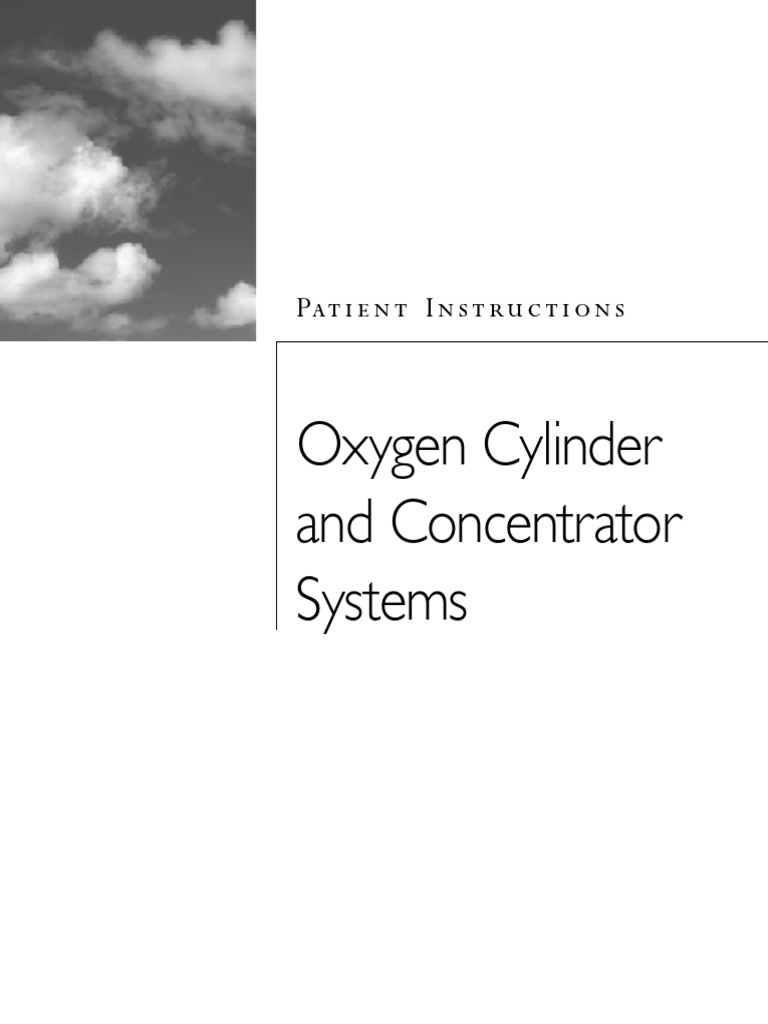 Oxygen Cylinder and Concentrator Systems: Patient Instructions | PDF ...