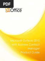 Microsoft Outlook 2010 With Business Contact Manager Product Guide