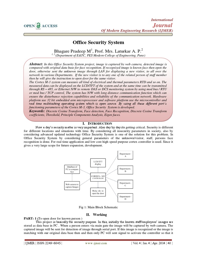 Advanced Office Security System Design | PDF | Computer Engineering ...