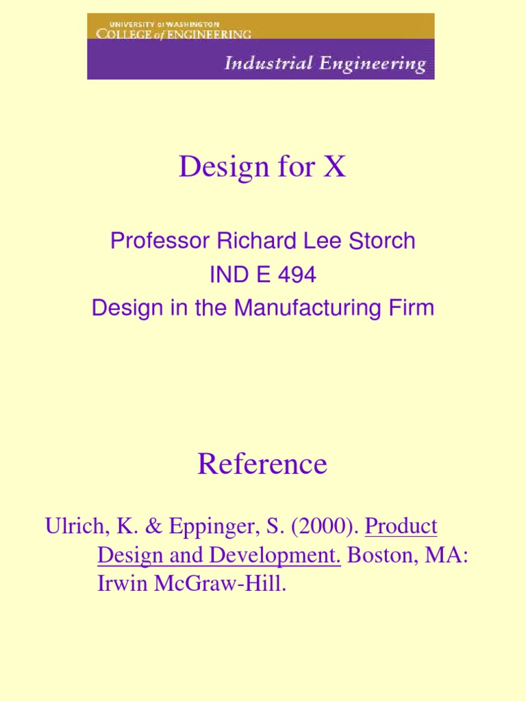Design For X | PDF | Prototype | Cost
