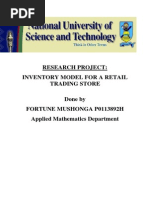 A Project On The Economic Order Quantity