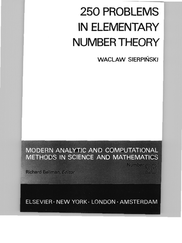 250 Problems in Elementary Number Theory | PDF