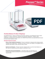 Pioneer Series Analytical and Precision Balances Data Sheet