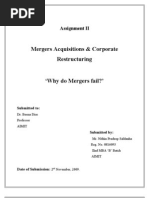 Why Do Mergers Fail