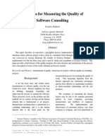 A Process of Measuring Quality of Software Consulting