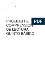 Pruebas de Comprensión de Lectura 5º Básico (1)