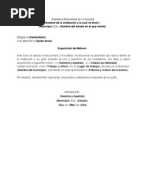 Carta explicativa