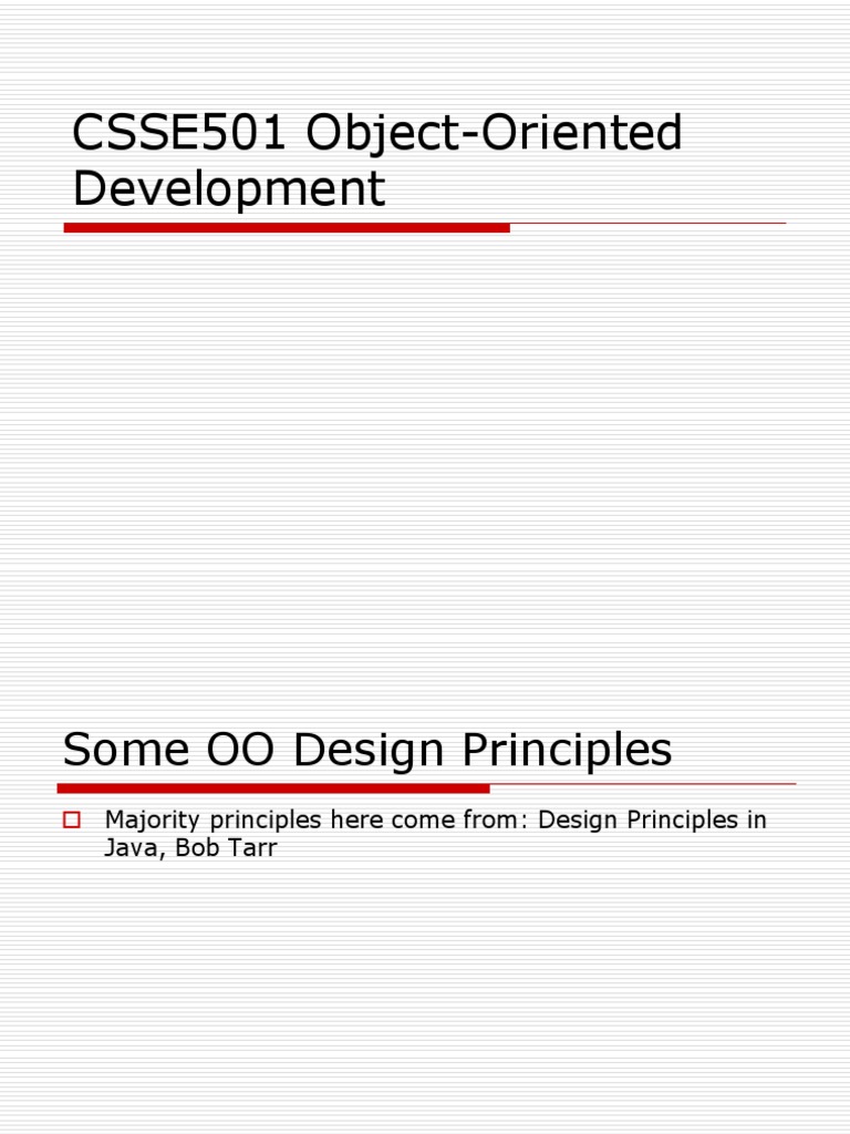 Object Oriented Principles | PDF | Inheritance (Object Oriented ...
