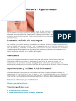 Acufeno Pulsatil Unilateral - Algunas Causas PDF