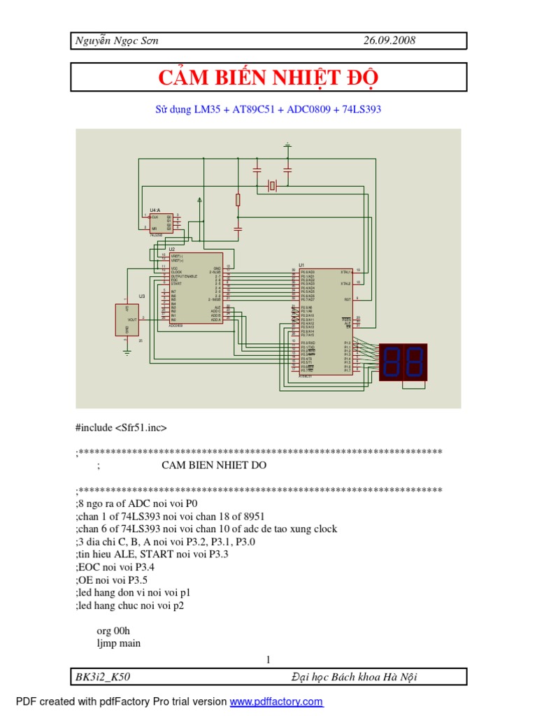 Temperature Sensor Circuit Design | PDF