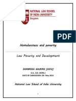 Homelessness and Poverty Law Poverty and Development: National Law School of India University