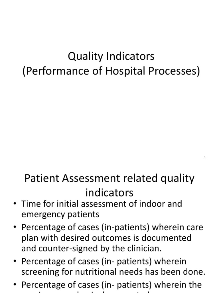 Quality Indicators Anesthesia Intensive Care Unit