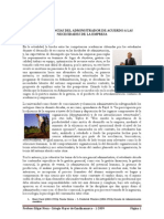 Las Competencias Del Administrador de Acuerdo A Las Necesidades de La Empresa