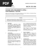 MGN 272 (M) : Voyage Data Recorder'S (VDRS) - Performance Testing